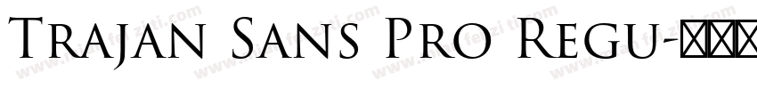 Trajan Sans Pro Regu字体转换